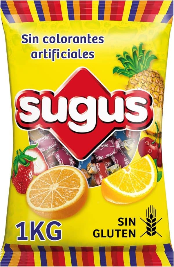Sugus Caramelo Masticable a Base de Zumo de Frutas 1kg Reseña